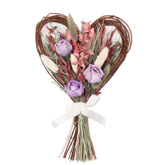 12" x 8" Dried Botanical Mix Heart Bundle by Ashland®